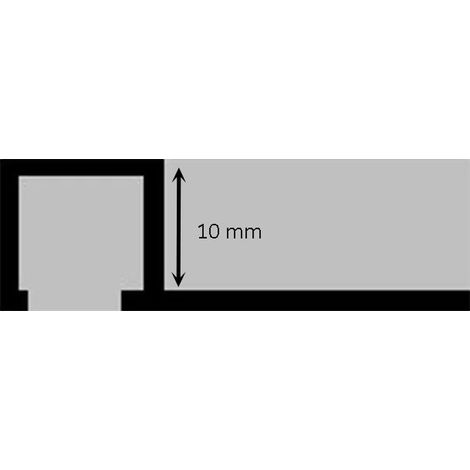 Profilo nor quadro in alluminio leggero 2,5 metri : Modello - 10MM SATINATO (1/4)