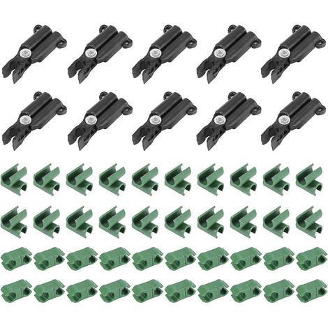 50 Stück verstellbare Pflanzenspalier-Verbindungsstäbe für Gartenpfähle, Metall, Stahl, Pflanzenstützen, Clim (1/5)