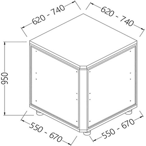 Angle arrière neutre - fermé 90° - Diamond