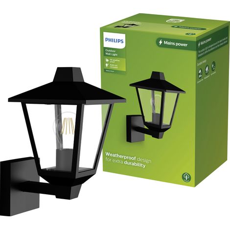 Philips LED Kinno 929004141301 Außenwandleuchte E27 Schwarz (1/5)