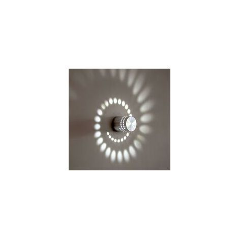 Wandlampe für Schlafzimmer, Spiral-Wandlampe, 3W moderne LED-Wandlampe für Schlafzimmer, Flur, Bar, Café, Wohnzimmer (weißes Licht) [Energieklasse A+]