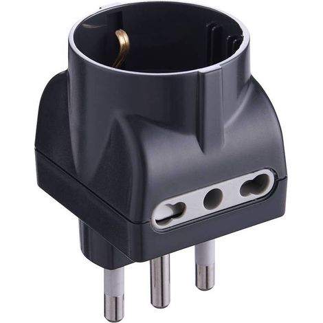 Adattatore triplo 16a-2pr.bip+1 sc.ner fig.11 - 25 pz