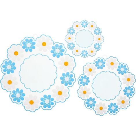 3pièces Silicone pour Wok Dessous De Plat Ménager Réutilisable Accessoire pour Poêle Antidérapant