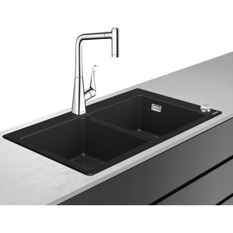 C51-F770-05 Fregadero / mezclador combi 370/370 Select con sBox cromado