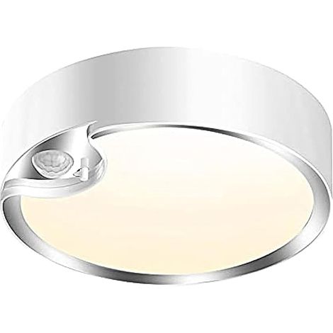 Plafonnier sans fil à détecteur de mouvement, alimenté par piles, avec 80 LED, idéal pour placard, douche, cellier, escalier, couloir, abri de jardin ou garage. (1/5)