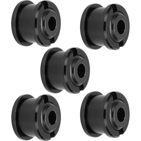 Lot de 5 vis de plateau simple en alliage d'aluminium pour VTT, noires. (1/5)