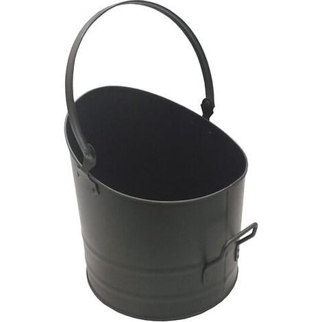 Seau à granulés - Acier galvanisé - Noir - D23cm