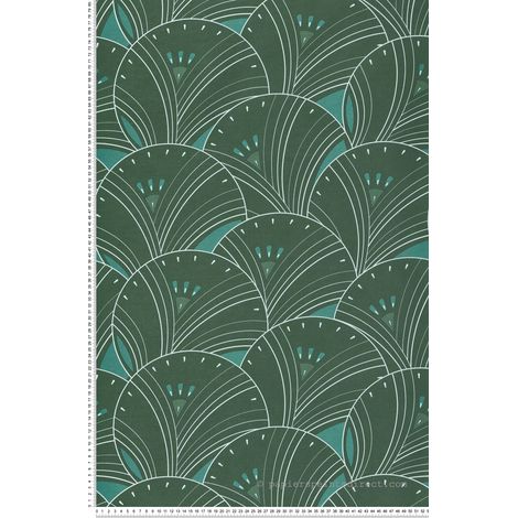 Papier peint Art Déco Vert Villa Rosalie Lutèce (1/2)