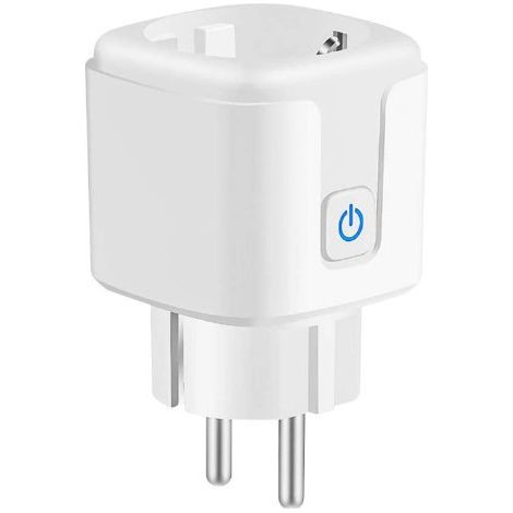 Presa intelligente WiFi da 16 A con misurazione della potenza tramite IA, controllo vocale, controllo remoto tramite smartphone, spina europea (1 pezzo) (1/5)