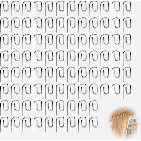 Crochets Rideaux Métal 100 Pièces Solides Rail Plafond crochets rideaux métal 100 pièces attache rail plafond anti-rouille glisse fluide (1/5)