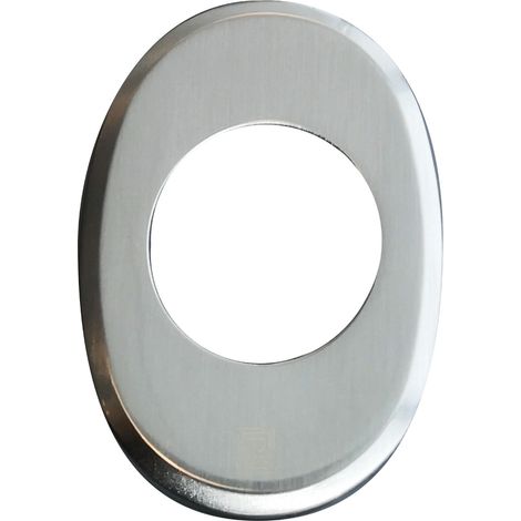 Rosace ovale SALOME satin nickelé trou de 41 - HERACLES - D-807RO41-SN