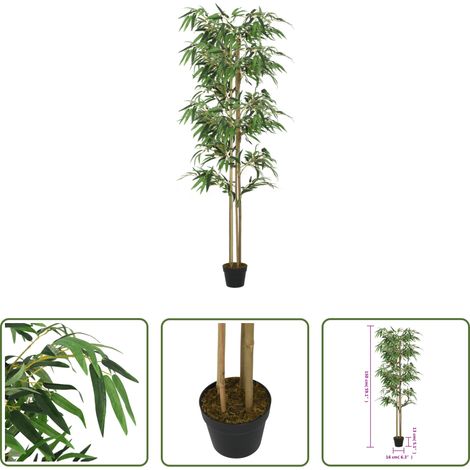 Décoration intérieure - Bambou artificiel 988 feuilles 150 cm vert (1/5)