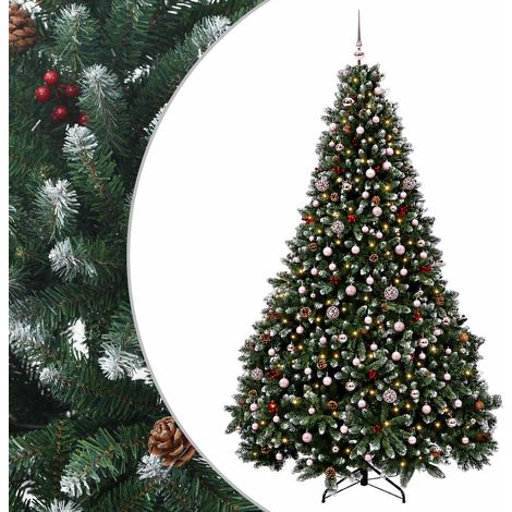 Künstlicher Weihnachtsbaum, Grün, mit Weihnachtskugeln 300 cm vidaXL