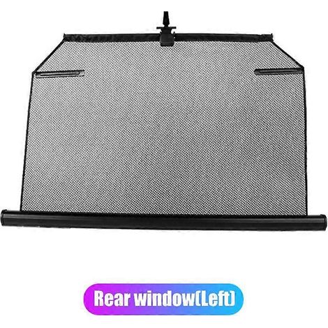 Pare-soleil universel rétractable pour vitre de voiture avec crochet, protection solaire pour vitres avant et arrière, couvre-lunettes contre la chaleur, les UV et l'éblouissement (lunette arrière gau (1/5)