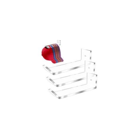 (3 pièces) Porte-casquettes, étagère à chapeaux, support mural pour casquettes, porte-chapeaux en acrylique, rangement pour chapeaux, sacs, clés, foulards, cravates, porte-casquettes mural transparent