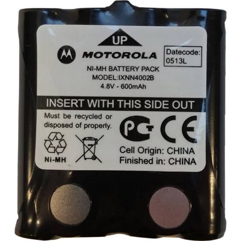 Batterie NiMH Aliscom pour talkies Motorola – Recharge rapide – Autonomie prolongée – Compatibilité XTB446, XTR446, XT180, TLKR – Motorola Solutions (1/2)