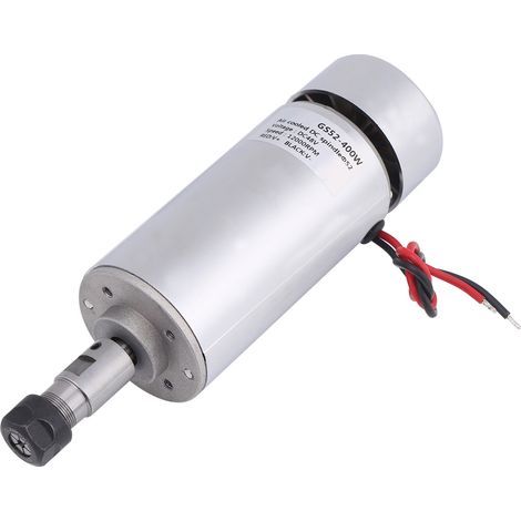 Moteur de broche pour machine à graver DC48V 12000tr ER11 400W à refroidissement par air et à balais haute vitesse (1/5)