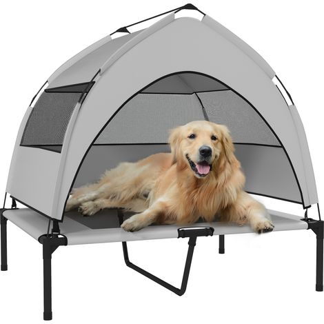 PawHut Portable Elevated Dog Bed with Removable Canopy, 92 x 75 x 89 cm (1/5)