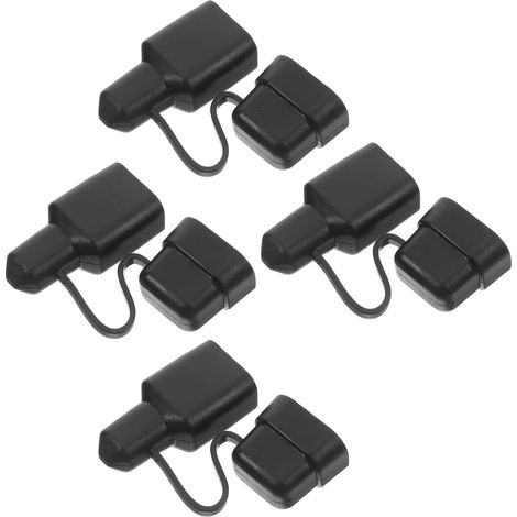 Capuchons Étanches pour Connecteurs d'alimentation en PVC Noir 4pcs pour Équipements Industriels Et Activités Extérieures (1/5)
