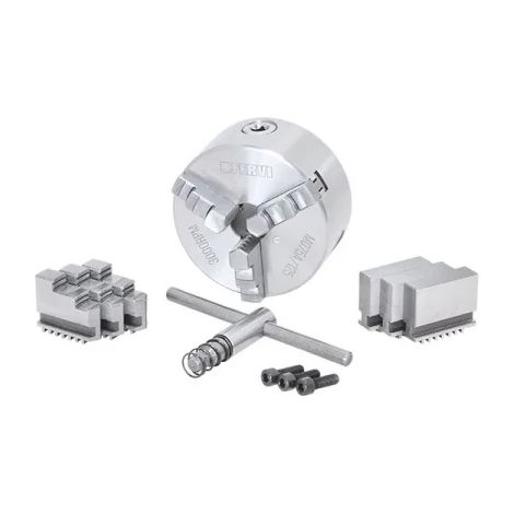 Fervi M075A/125 Mandrin de précision auto-centrant 3+3+3 mors pour tours