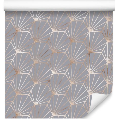 Carta da parati moderna con motivi geometrici per soggiorno e camera da letto, 50x1000 cm. (1/5)