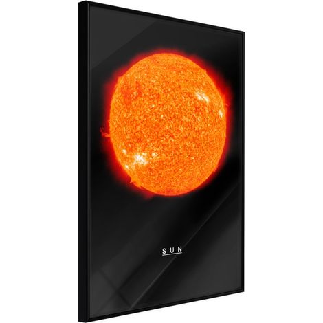Affiche Murale Encadrée "The Solar System Sun" 40 x 60 cm Noir