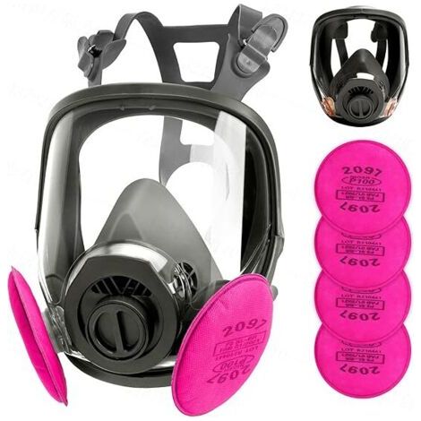 Masque, masque réutilisable avec filtre, masque à gaz anti - produits chimiques / vapeurs organiques / formaldéhyde (1/5)