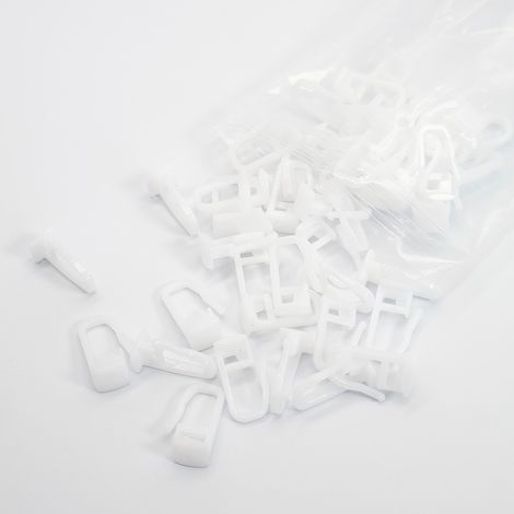 Accessoires pour rideaux, accessoires pour fenêtres moustiquaires, décorations de fenêtres, rails, poulies, crochets, pinces à rideaux en plastique, attaches à pression, nano-roues (10 pièces) (1/5)