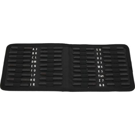 Kit de poinçonnage en acier de 36 pièces (lettres et chiffres anglais, 3 mm) (1/5)