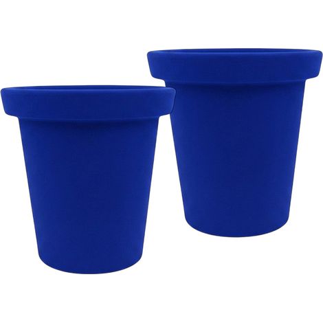 Pot de fleurs rond xxl delight 200l - lot de 2 - plast'up rotomoulage (1/4)