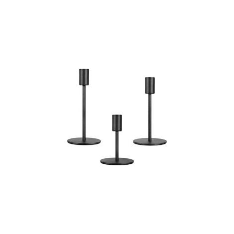3-teiliges Retro-Kerzenhalter-Set aus Metall für zylindrische Kerzen, elegante Tischdekoration für Hochzeiten, Weihnachten, Dinnerpartys, Wohndekoration und Geburtstage, Größen 8,5/14/16 cm - Crezuo