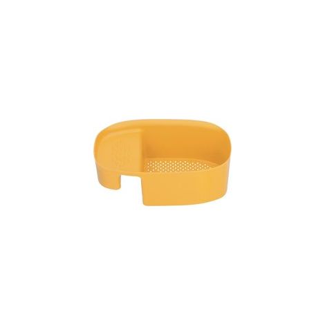 Multifunktionales Abtropfsieb für Obst und Gemüse, Reinigungsfilter, Küchenabfällesieb (gelb) - 1 Stück - Crezuo