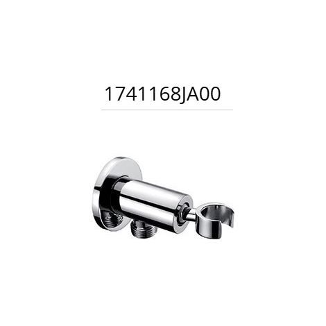Jacuzzi - supporto doccia tondo inclinabile, con presa acqua - cromo lucido