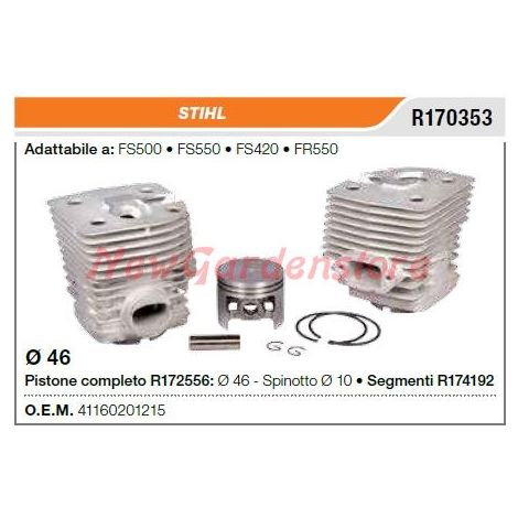 Segmentos de cilindro de pistón Motosierra STIHL FS500 550 420 550 R170353