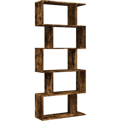 Maison Exclusive - Libreria 5 Ripiani Rovere Fumo 70x24x161 cm in Truciolato