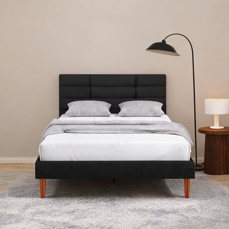 Canapé convertible noir 207 x 141 x 86 cm (1/5)