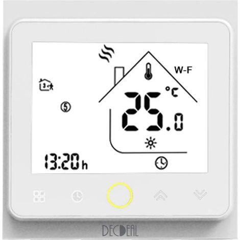 Thermostat WiFi pour chaudière à gaz/eau – Thermostat intelligent programmable, support App/contrôle vocal, compatible avec Home, 5 A (1/5)