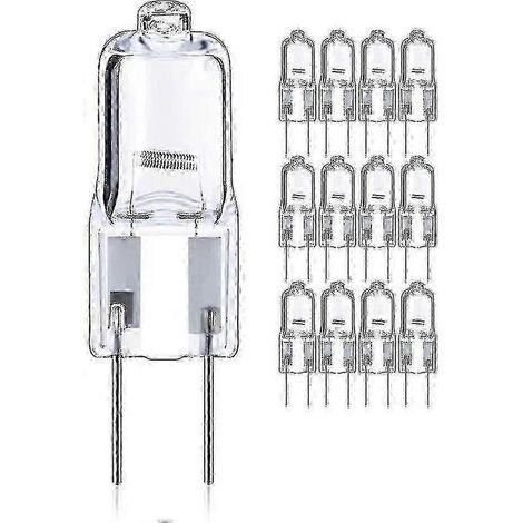 Confezione di 12 lampadine alogene 50 W GY6.35/G6.35, di intensità variabile, base bipolare 12 V, T4, 820 lm (PrettyJ) (1/5)