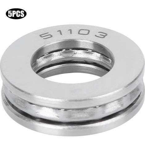 Roulements à billes de poussée axiale 51103 - Lot de 5 pièces pour applications industrielles (1/5)