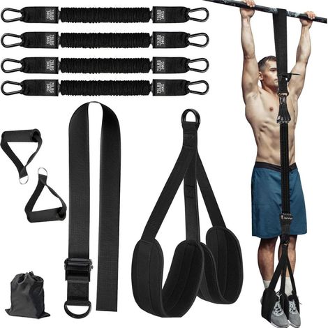 Bandas elásticas de resistencia, robustas y ajustables, para entrenar en la barra de dominadas, ideales para entrenamiento de fuerza en casa, calistenia, ejercicios de estiramiento y dominadas.