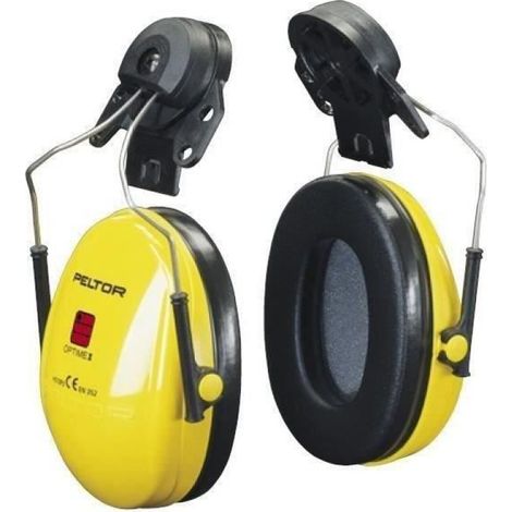 Paire de coquilles anti-bruit 3M™ Peltor™ modèle Optime™ I - Jaune - Pour casques Peltor et 3M, 27dB (1/5)