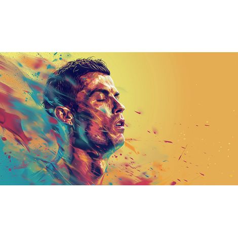 Papier peint panoramique Football - Joueur de Foot - 130 cm x 73 cm (1/2)