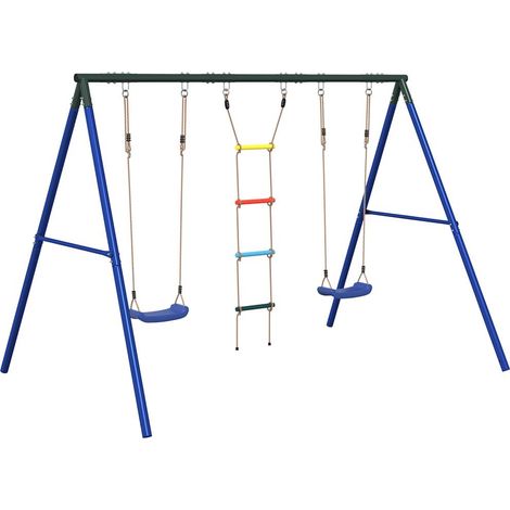 Maison Exclusive - Schaukel-Set mit Schaukelsitzen und Strickleit