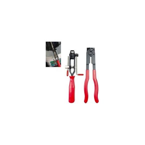 Pinze per fascette stringitubo, 2 pinze: pinze universali per fascette stringitubo e pinze a crimpare per fascette stringitubo - Crezuo