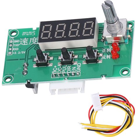 Schrittmotortreiberplatine, Drehzahlreglermodul mit Digitalanzeige, DC 8–24 V (1/5)