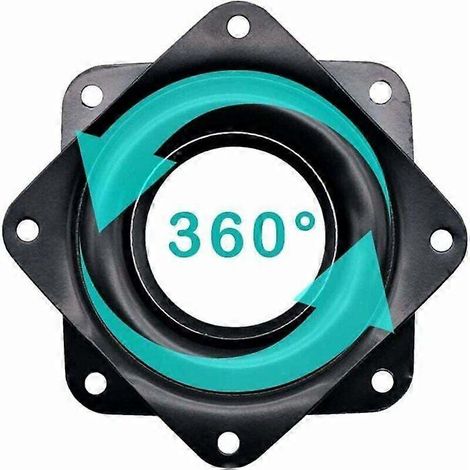 4&quot Black Lazy Susan Turntable 300-lb Steel Ball Bearing Rotating Tray Strong Sturdy Table Cabinet Low Profile for 360˚ (1/5)