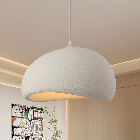 Moderne 30 cm E27 Pendelleuchte in Muschelform, weiß, für Restaurants im Wabi-Sabi-Stil, japanische Wabi-Sabi-Vogelnestform, Kücheninselleuchte, Flurleuchte, Esszimmerleuchte (1/5)