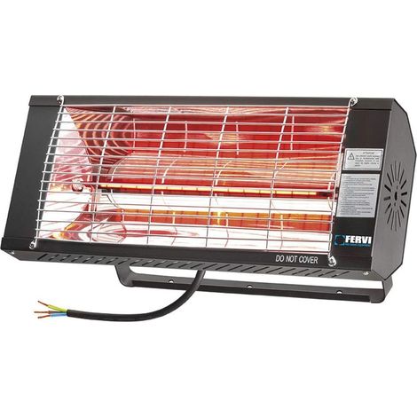 INFRAROT HEIZSTRAHLER IP20 MIT HALTERUNG FÜR WANDMONTAGE 2000W FERVI R610