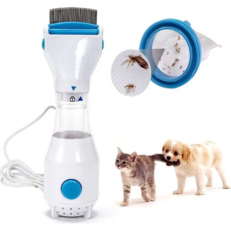 Peigne électrique anti-puces pour animaux de compagnie, Éliminateur électrique de poux pour chiens (1/4)