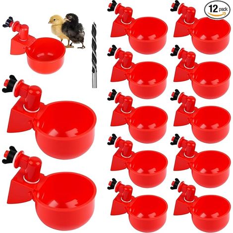 Abreuvoirs Automatiques pour Poules Abreuage Volaille avec Foret Abreuvoires pour Canards Oies Dindes Accessoire Poulailler (1/5)